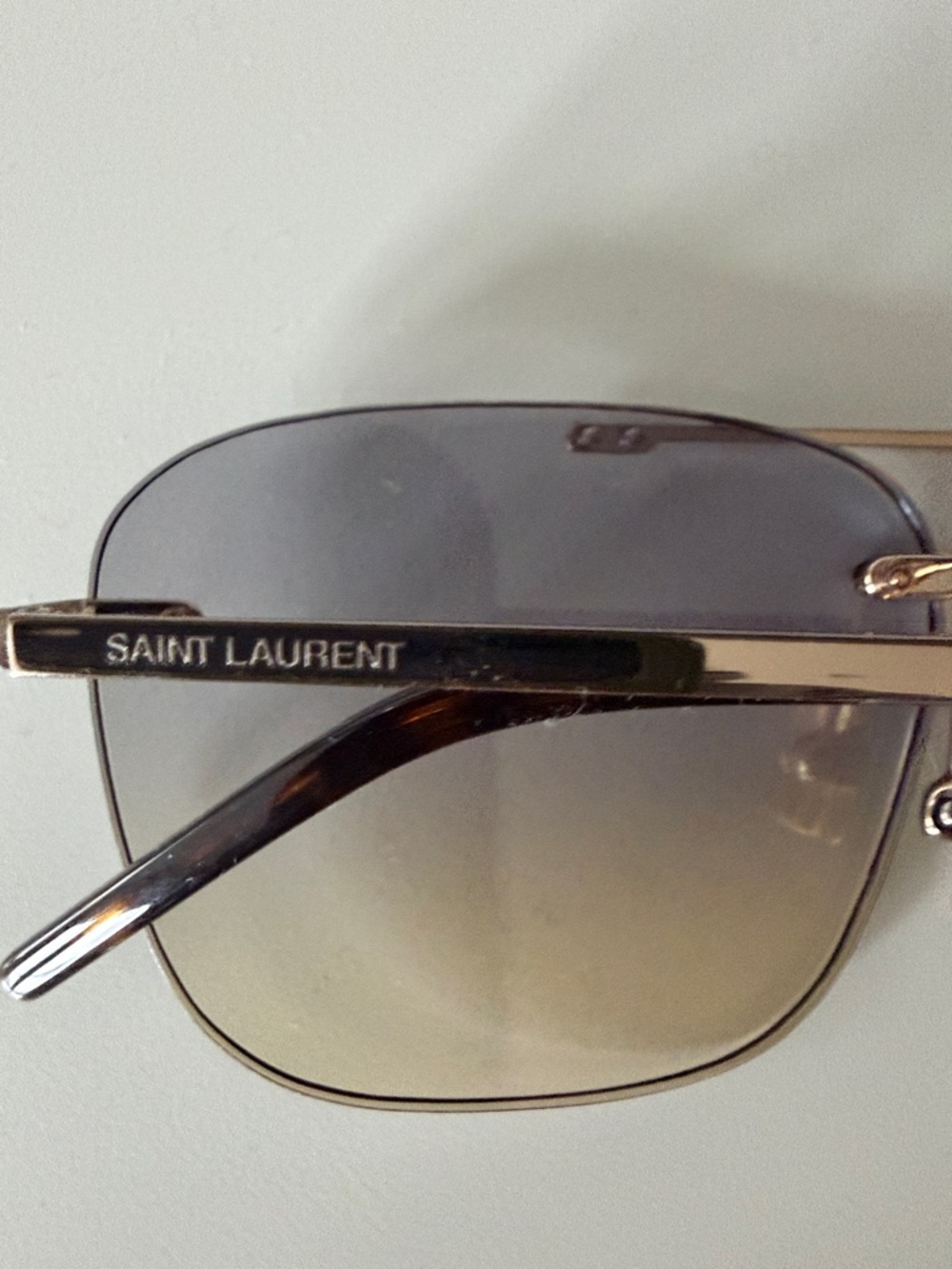 Saint Laurent Rimless Gradient Sunglasses - Brown/Gray - Picture 4 of 7